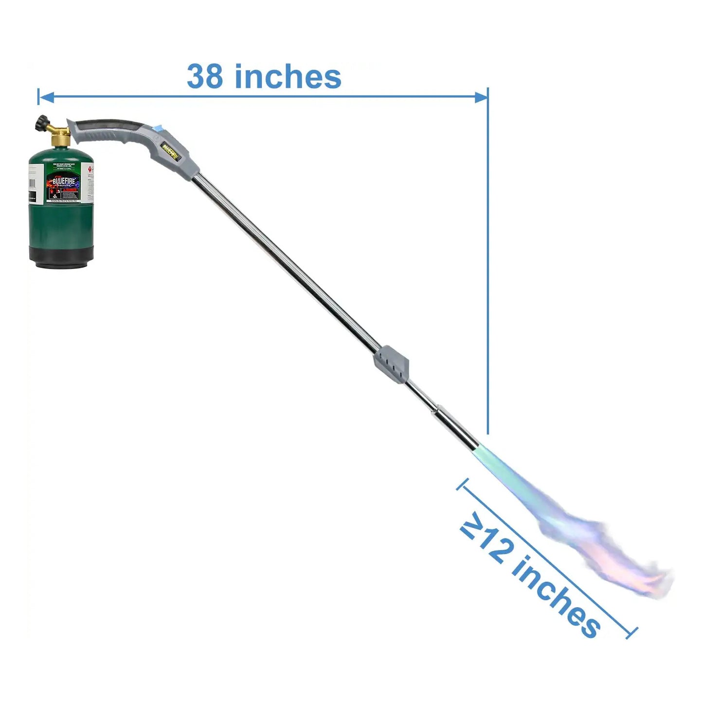 MRAS-8350 38" Long Propane Weed Torch 50K BTU Trigger Start Self Ignition on Handle Heavy-Duty Portable Weeds Burning