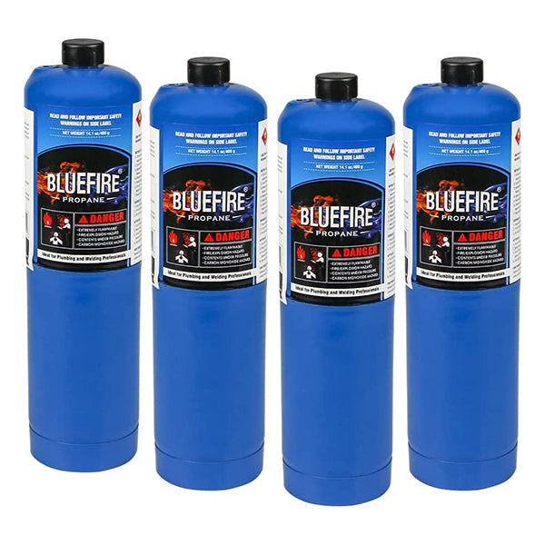 BLUEFIRE 2x Propane Camping Gas Fuel Cylinder Canister 16.4oz Tank 95% –  Bluefireusa