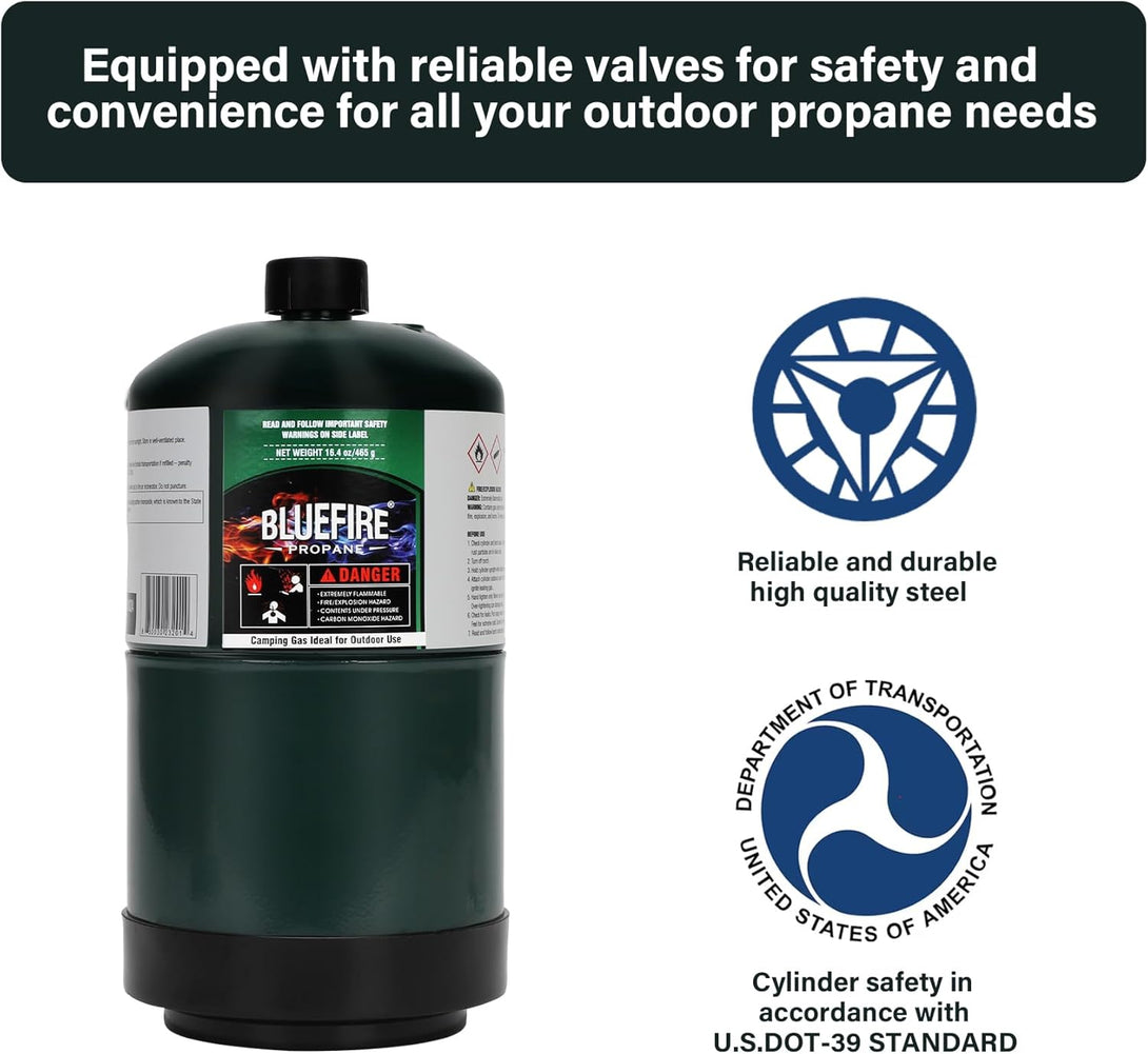 Pack of 4, 1LB Propane Cylinder Tank 16 oz Propane Replacement Fuel Ca ...