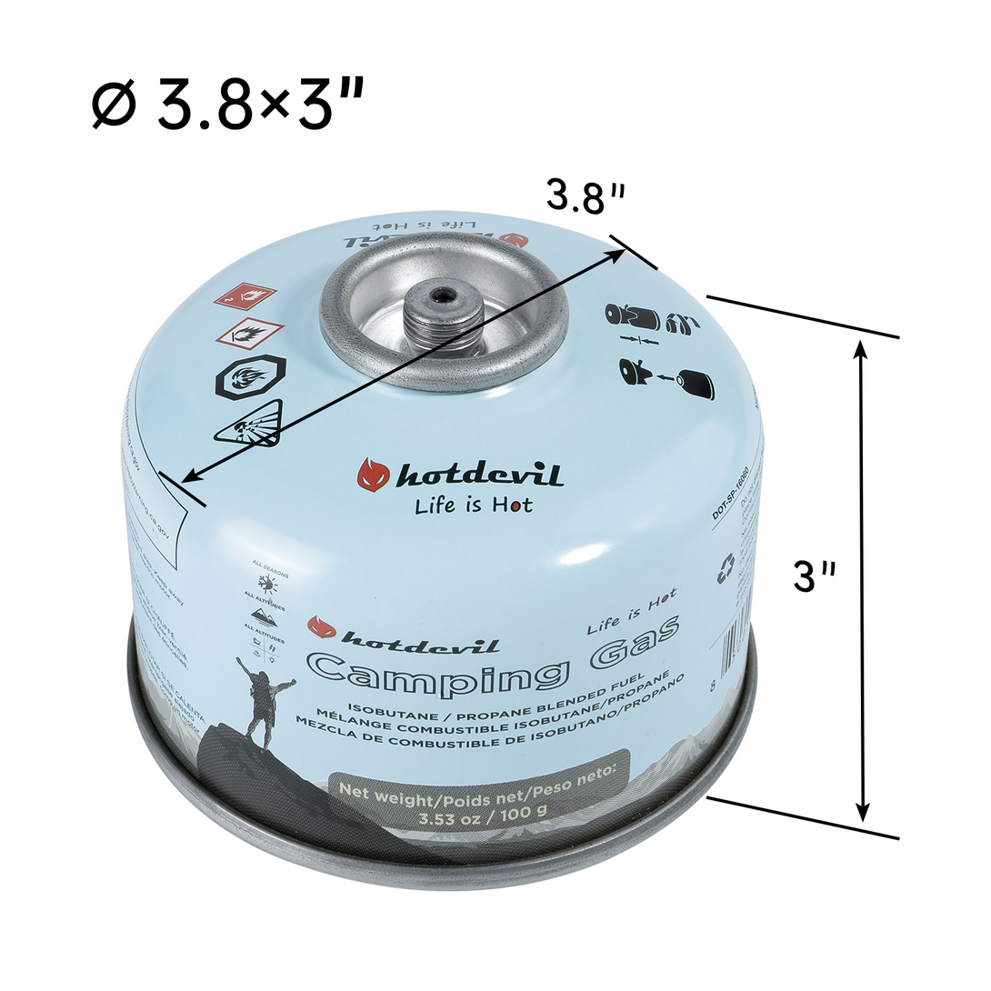 Packl Packl of 6 BF-IB100-6 Isobutane Fuel Canister 100 Gram Camping Stove F ...