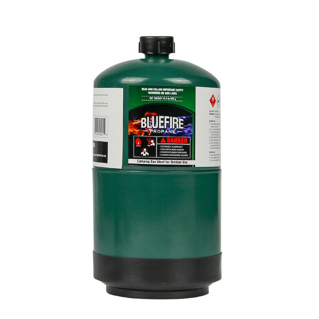 BLUEFIRE 2x Propane Camping Gas Fuel Cylinder Canister 16.4oz Tank 95% High Purity