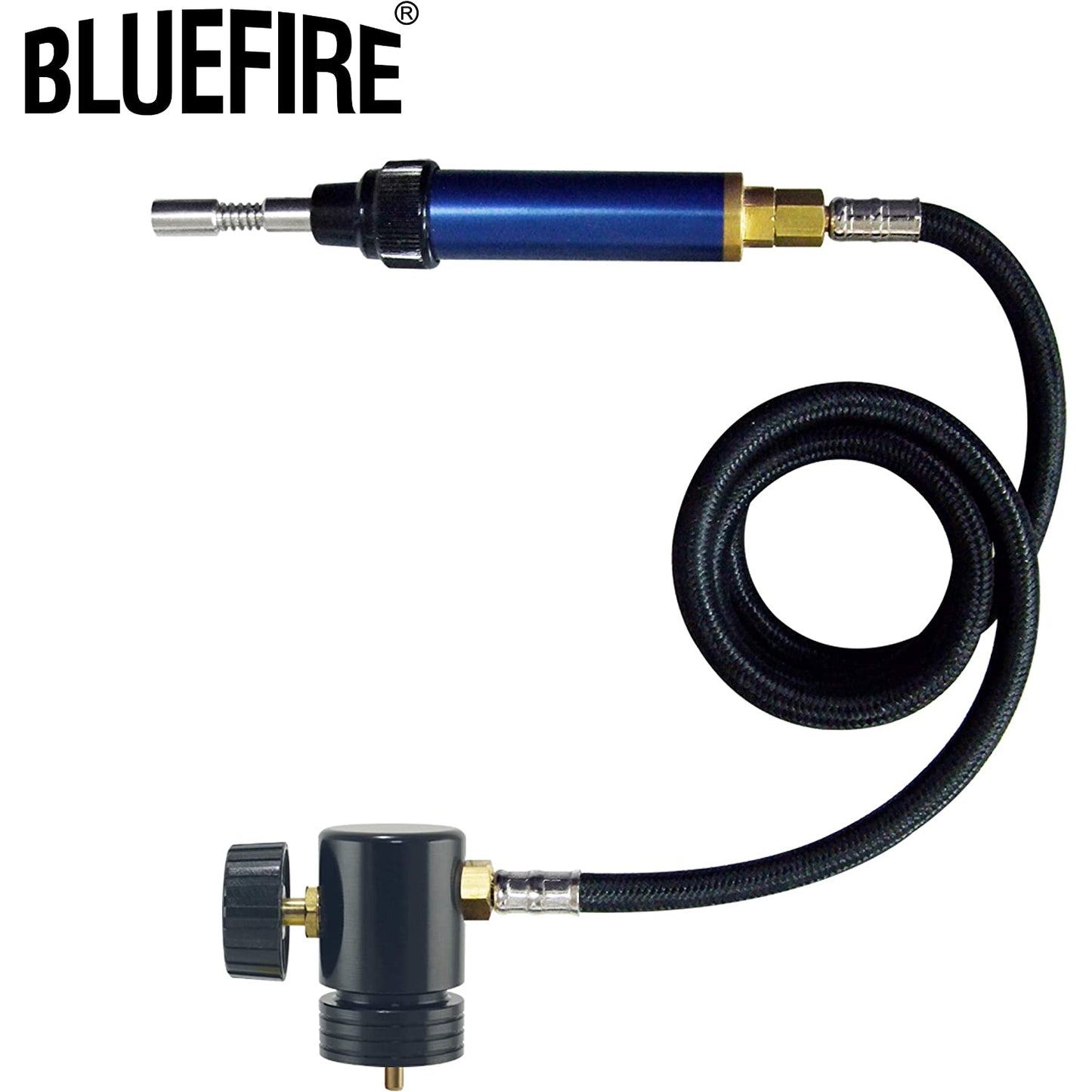 HT-1933 Propane / MAP Gas Soldering Torch Head with 3' Hose | Self-Igniting Welding Station with Adjustable Flame