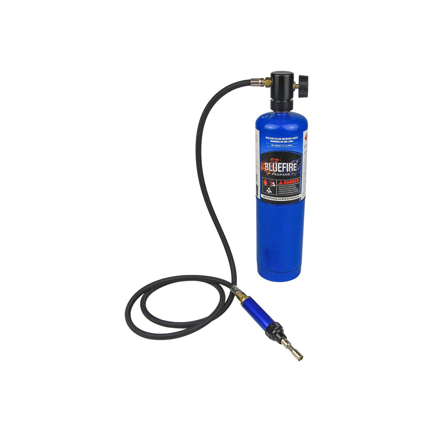 HT-1933 Propane / MAP Gas Soldering Torch Head with 3' Hose | Self-Igniting Welding Station with Adjustable Flame