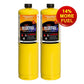 Pack of 2, 14.1 oz BLUEFIRE Modern MAPP Gas Cylinder