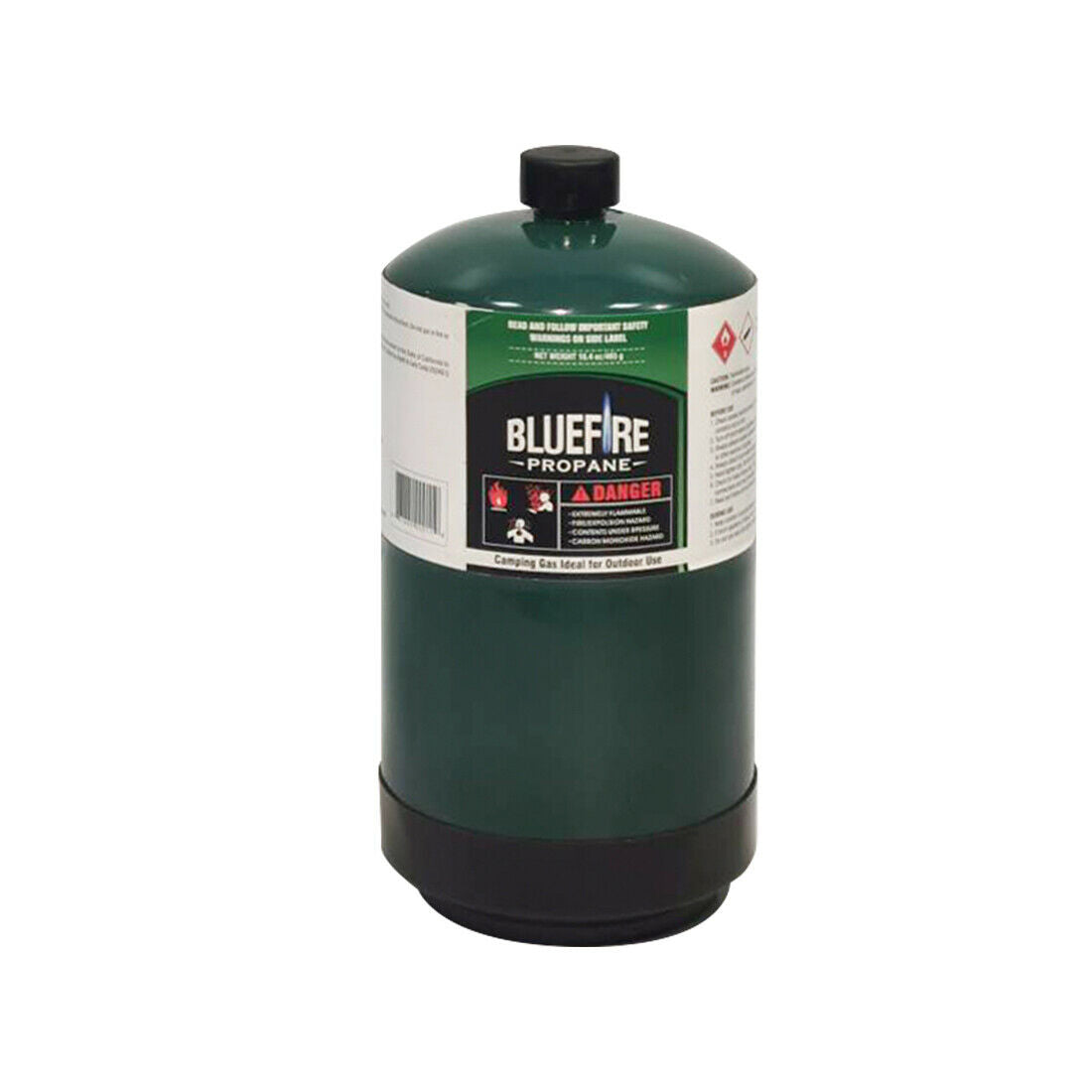 BLUEFIRE 2 cilindros de combustible de gas propano para acampar, tanque de 16 onzas, 95 % de alta pureza