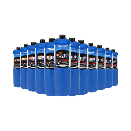 Pack of 12, BLUEFIRE Standard Propane Gas Cylinder