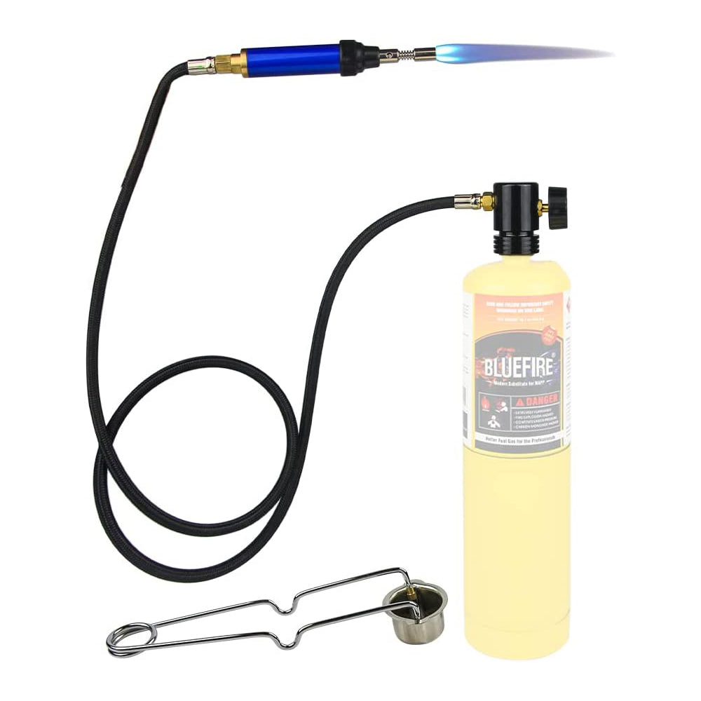 HT-1933 Propane / MAP Gas Soldering Torch Head with 3' Hose | Self-Igniting Welding Station with Adjustable Flame