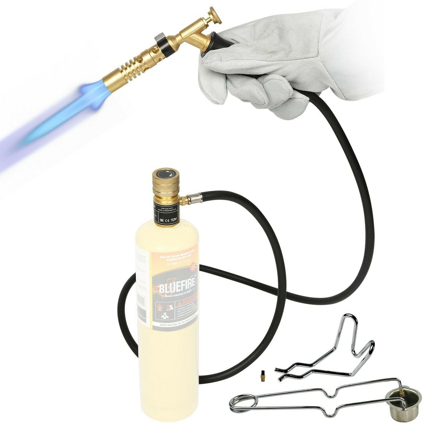 MRAS-8210 Super Jumbo Turbo Flame Propane Gas Welding Torch with 5' Hose Fuel by MAPP MAP Pro Propane Great High Intensity Nozzle Head