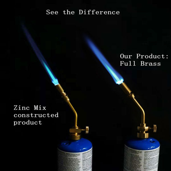 Full Brass Propane Torch Head with Pencil Flame Mini Nozzle MAPP MAP Pro Gas Gun Full Brass Propane Torch Head with Pencil Flame Mini Nozzle MAPP MAP Pro Gas Gun