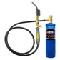HZ-8150 Double Heads Swirl Flame Self-Ignition Hosed Turbo Torch 5' long Hose Trigger Start MAPP MAP Propane Welding Blowtorch