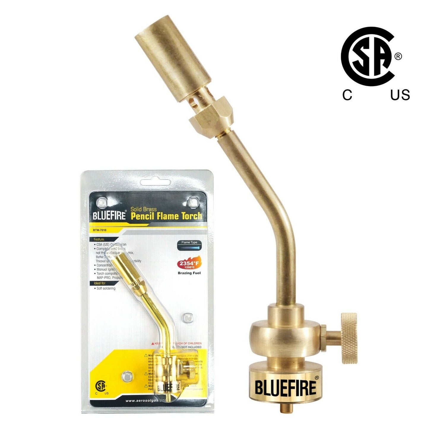 BTM-7010 Solid Brass Jumbo Pencil Flame Gas Welding Torch